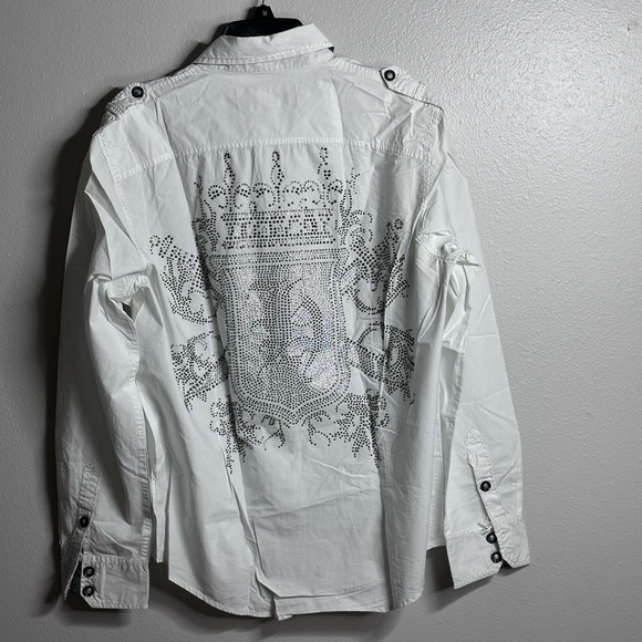 House of Lords Men White long sleeve‎ button down shirt size XL - Picture 4 of 7